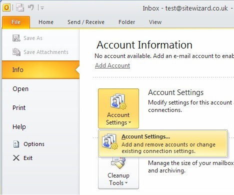 Outlook 2010 Beta Screen 1